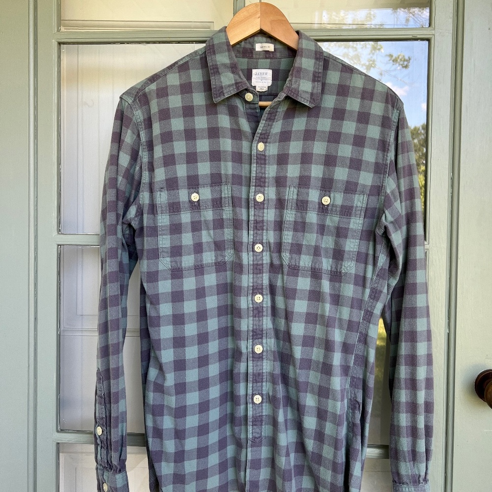 J. Crew Long Sleeve Flannel - Tailored Fit - 100% cotton - Medium